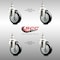 Service Caster 4 Inch 316SS Black Polyurethane Wheel Swivel 3/8 Inch Threaded Stem Caster Set SCC-SS316TS20S414-PPUB-BLK-381615-4 - alternate 4